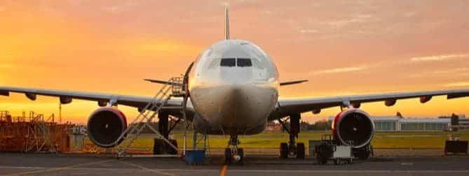 Commercial Airplane on Runway