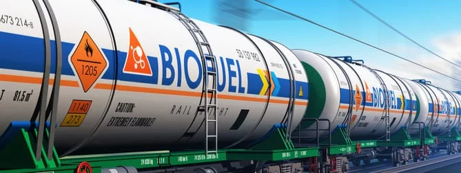 Train carrying Biofuel