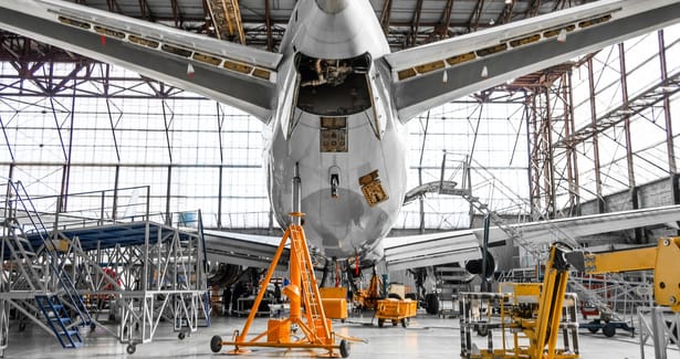 Aircraft in Hangar for Maintenance