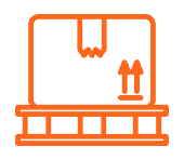 Orange Palette Shipping Counter Icon