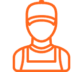 Orange Worker Counter Icon