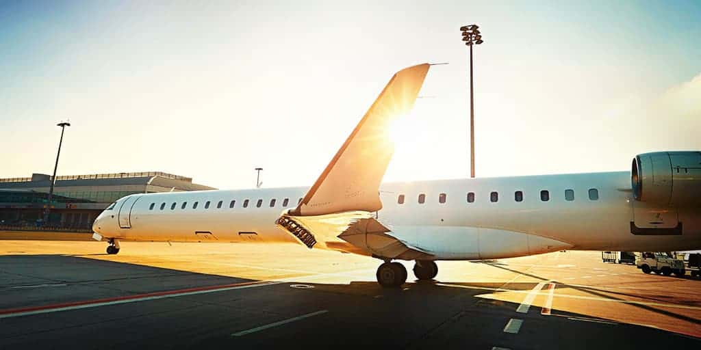 White aircraft on the tarmac