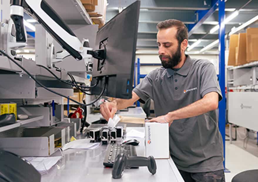 Proponent employee working in a warehouse